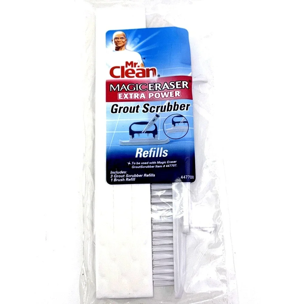 Mr Clean Magic Eraser Extra Power Grout Scrubber Refills 4 Pc Set NOS